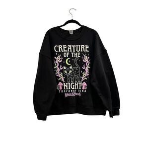 Disney Hocus Pocus "Creature of the Night" Sweatshirt Juniors XL Black